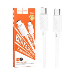 Hoco Charging Cable X88 Gratified Type-C to Type C 60W 1m White Hoco Charging Cable X88 Gratified Type-C to Type C 60W 1m White